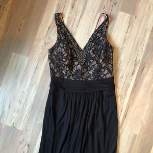 Black & gold evening gown